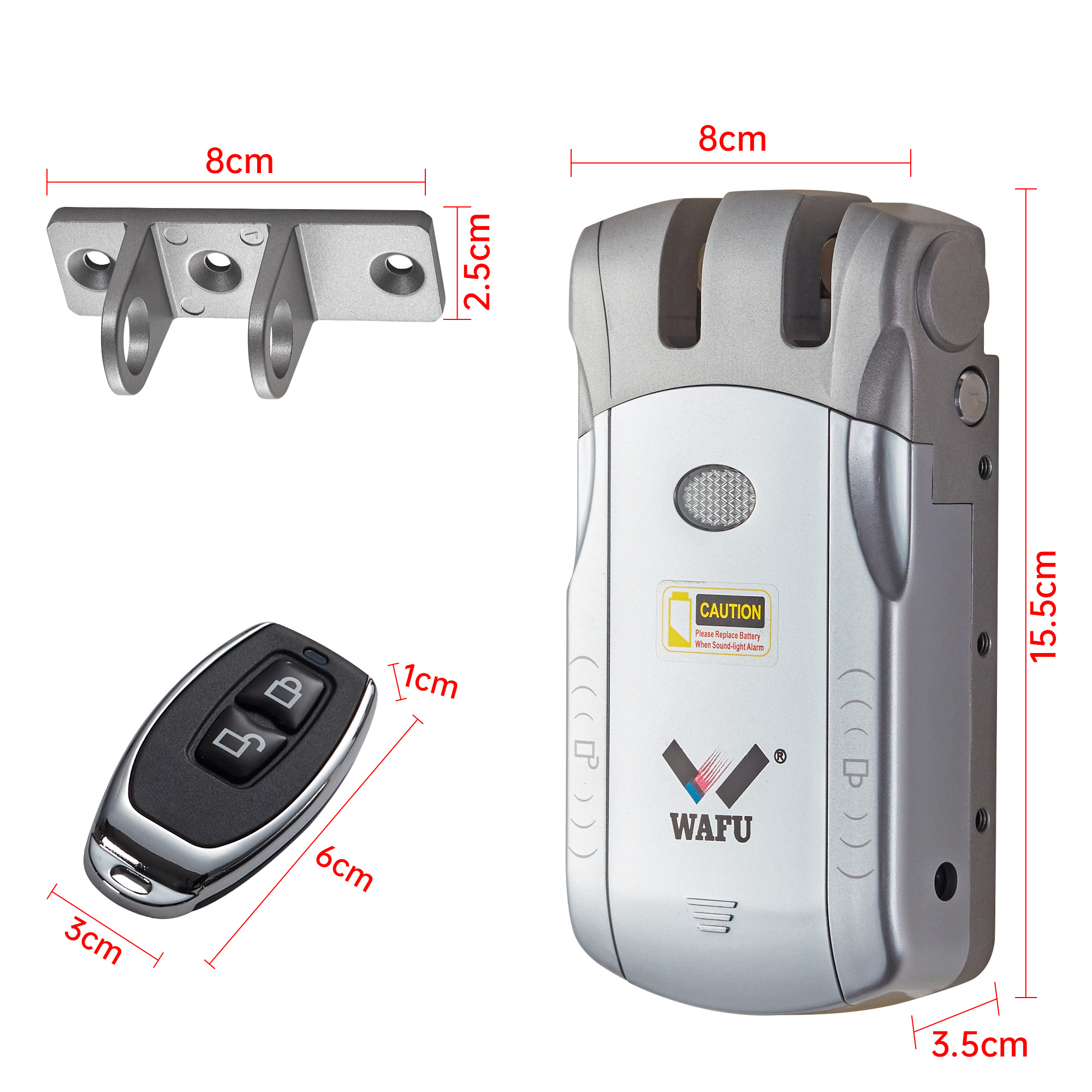 Diagrama de dimensiones de instalación de la cerradura
