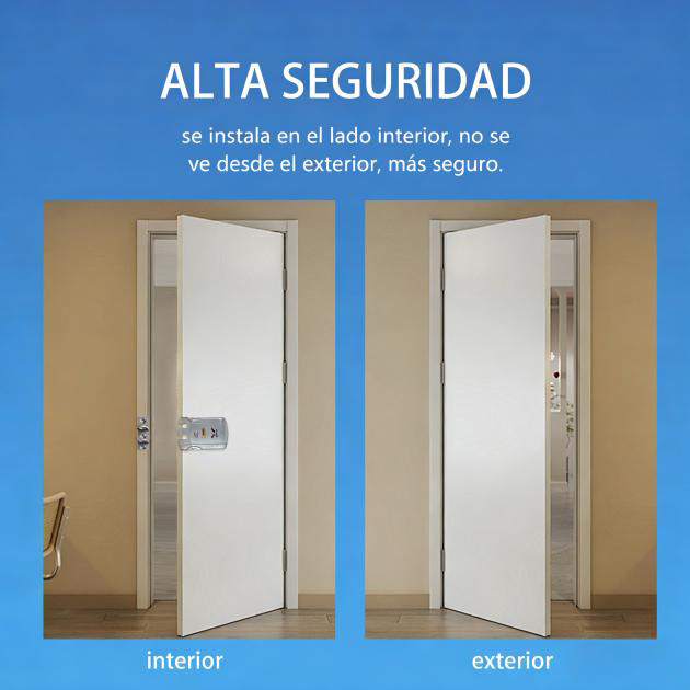 Comparación de instalación interior vs exterior de cerradura de alta seguridad