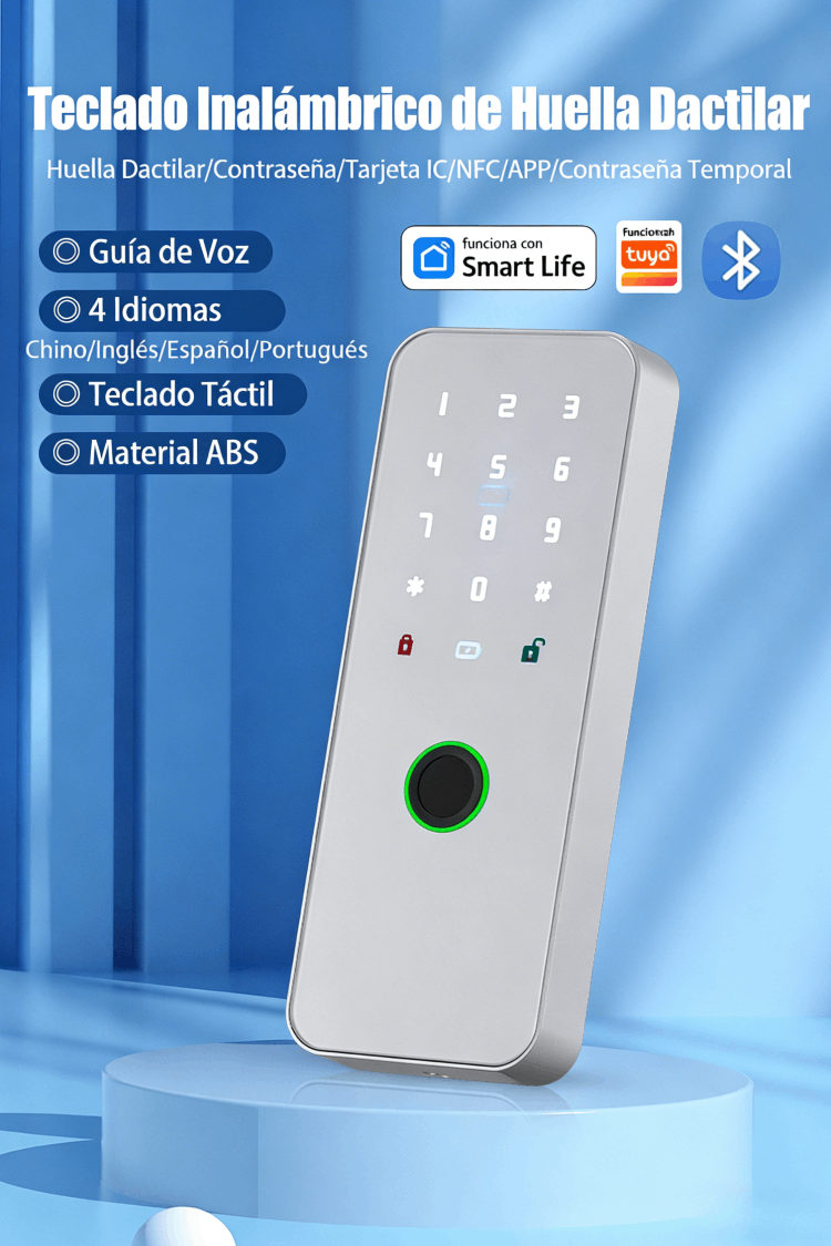 WF-019 teclado inalámbrico de huellas dactilares