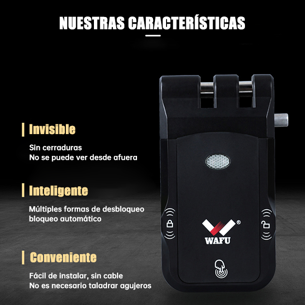 WF-026 cerradura oculta inteligente con tres funciones: sin agujeros / automática / sin taladro