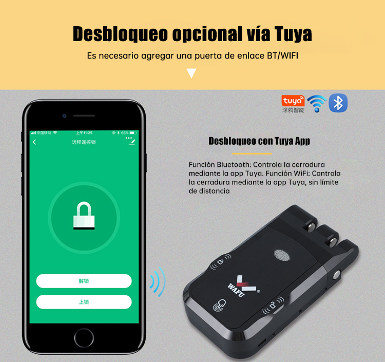 WF-026 App Tuya opcional con control remoto Bluetooth/Wi-Fi