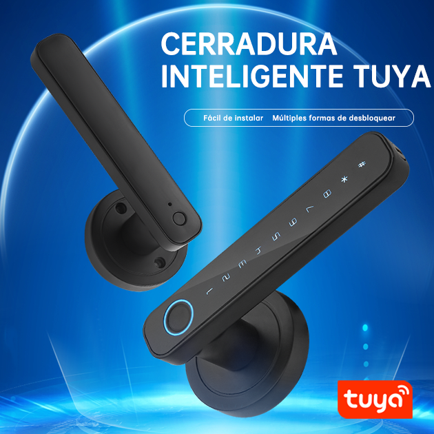 WF-F4 cerradura Tuya con huella digital y múltiples métodos de desbloqueo