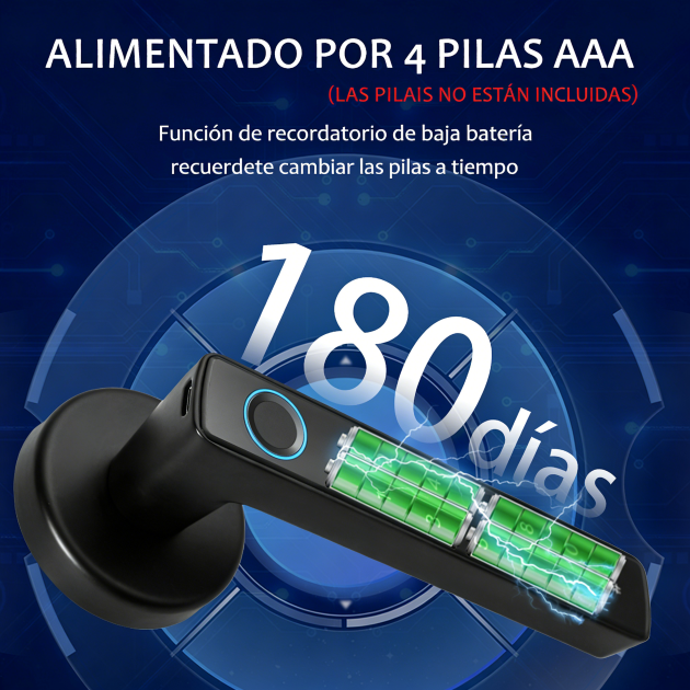 WF-F8 alimentado por 4 × pilas AAA con recordatorio de batería baja