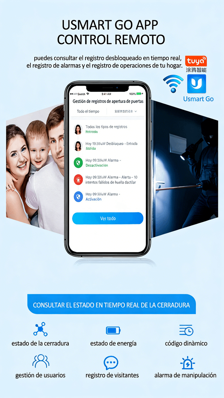 WF-MY4 registros en tiempo real de la App y control remoto