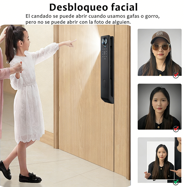 WF-MY6 desbloqueo facial anti-foto, reconoce gafas y sombrero