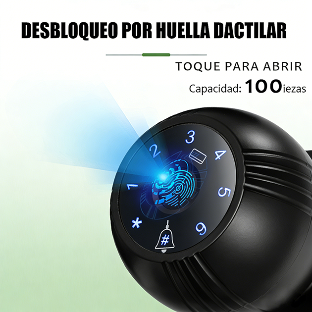 WF-Q7 desbloqueo por huella digital con capacidad de 100 huellas