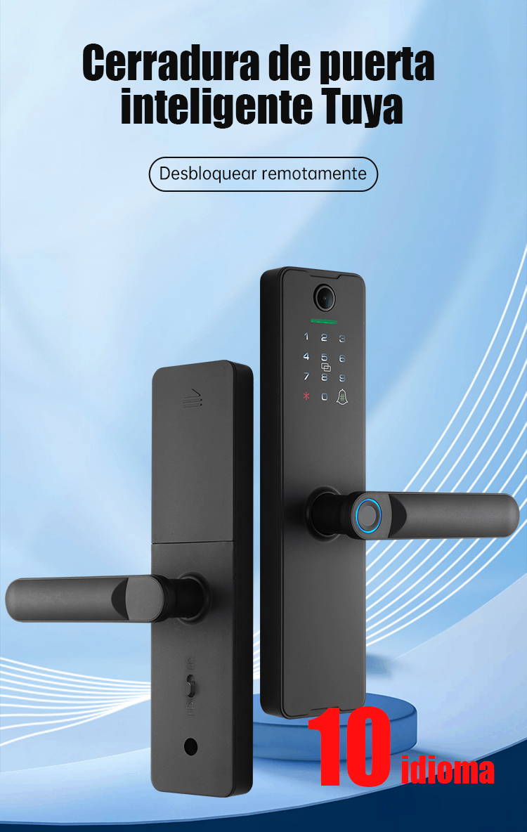 WF-X8 cerradura Tuya con huella digital y desbloqueo remoto