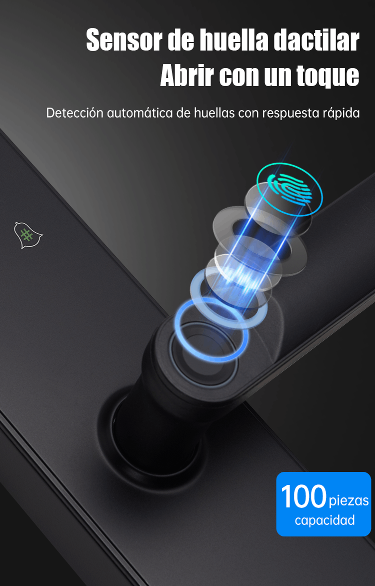 WF-X8 huella digital por semiconductor, capacidad de 100 huellas