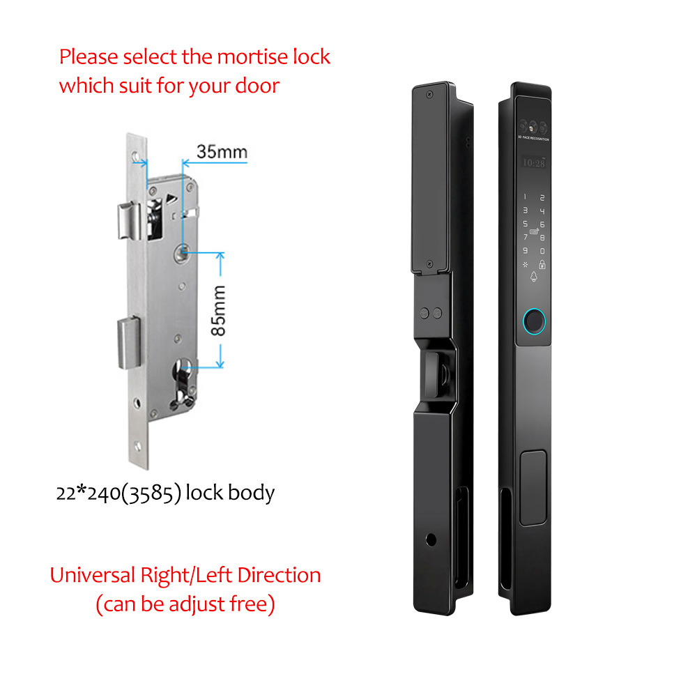 Cerradura de aluminio WF-021 totalmente automática con rostro 3D y vena palmar | Detalles y configuración del producto 2