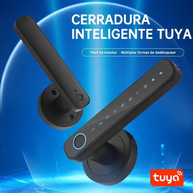 WF-F3 cerradura Tuya con huella digital y múltiples métodos de desbloqueo