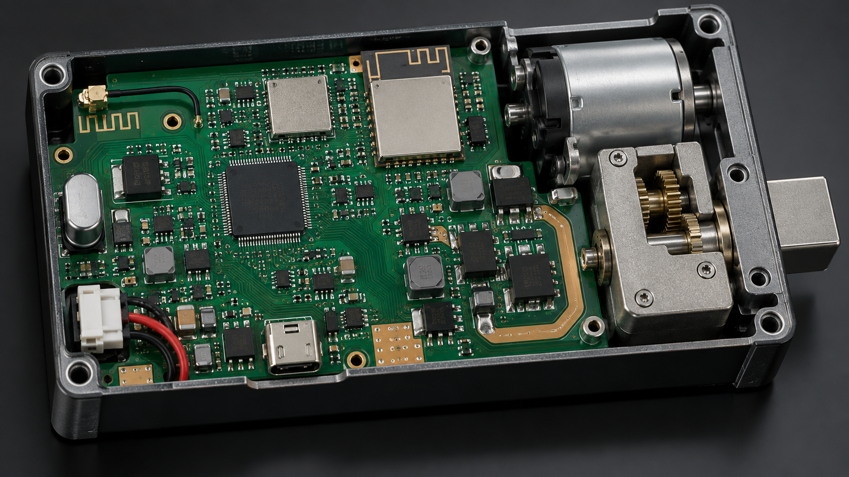 Arquitectura PCB y actuador de la cerradura inalámbrica